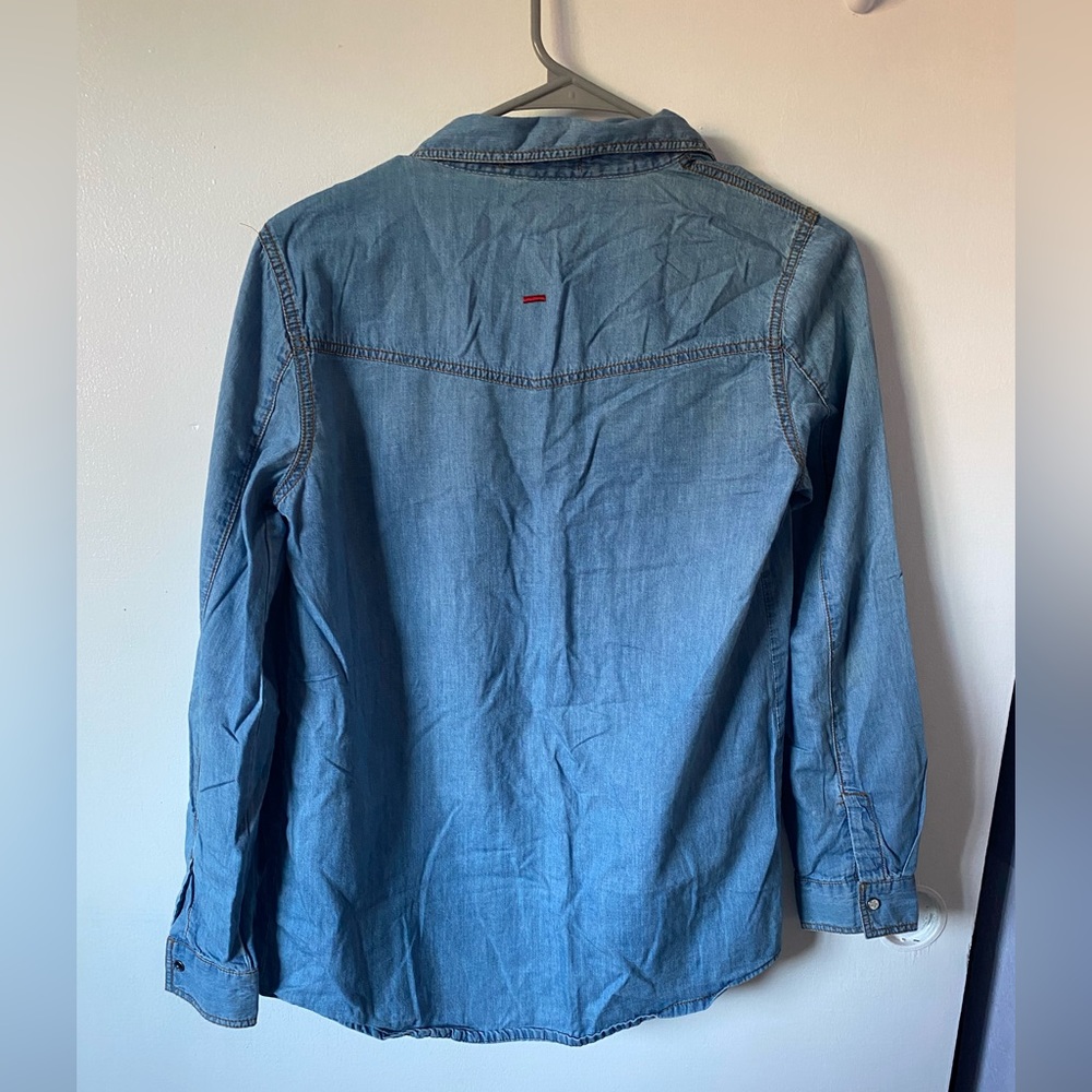 Castro Light Blue Denim Button Up Shirt - Picture 4 of 5